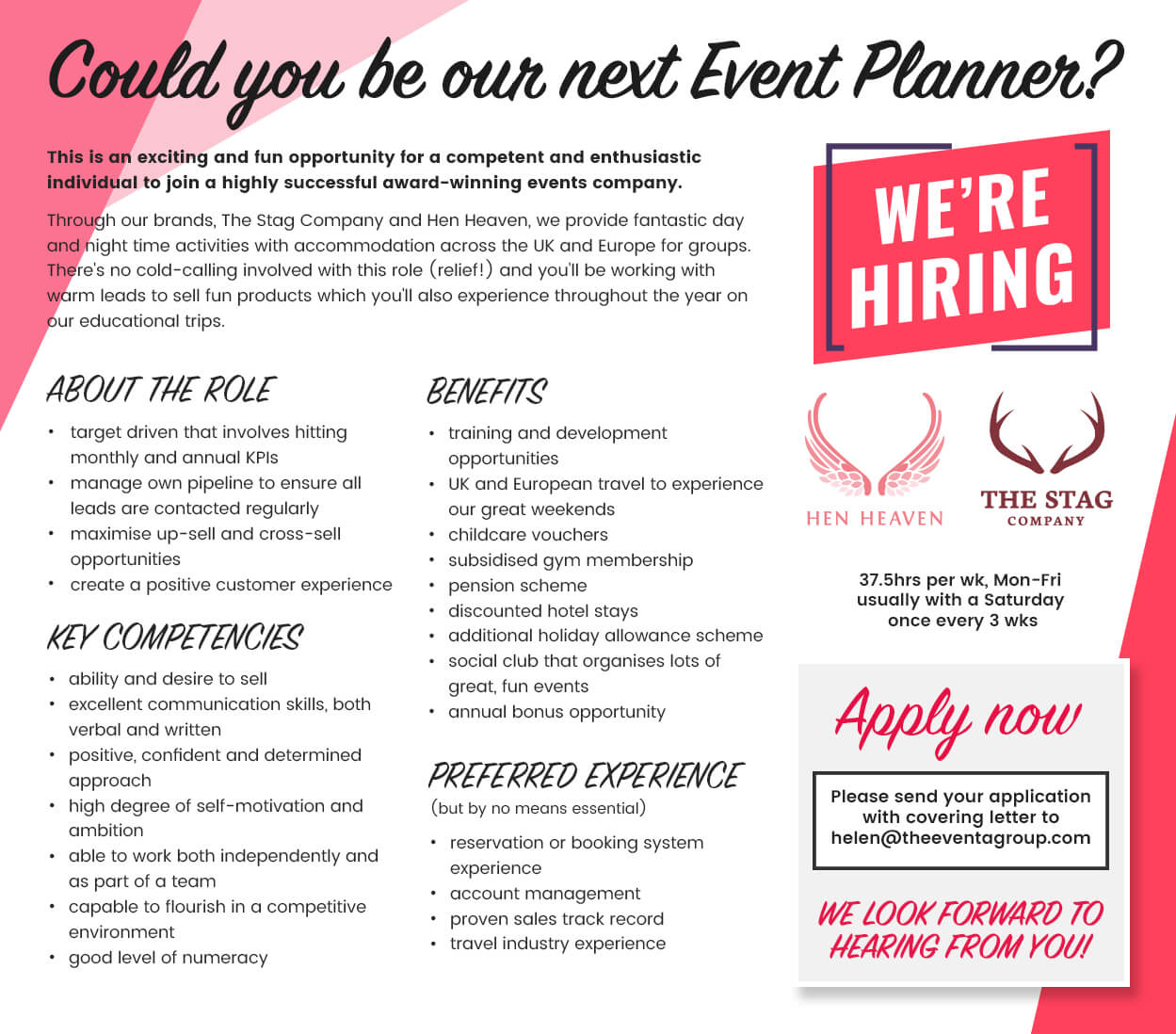 Job Vacancies | Hen Heaven